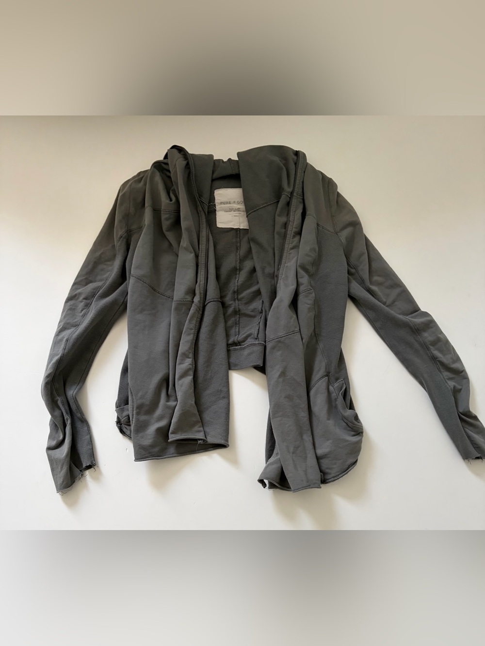 Lightweight Hooded Open-Front Bomber Jacket - Charcoal